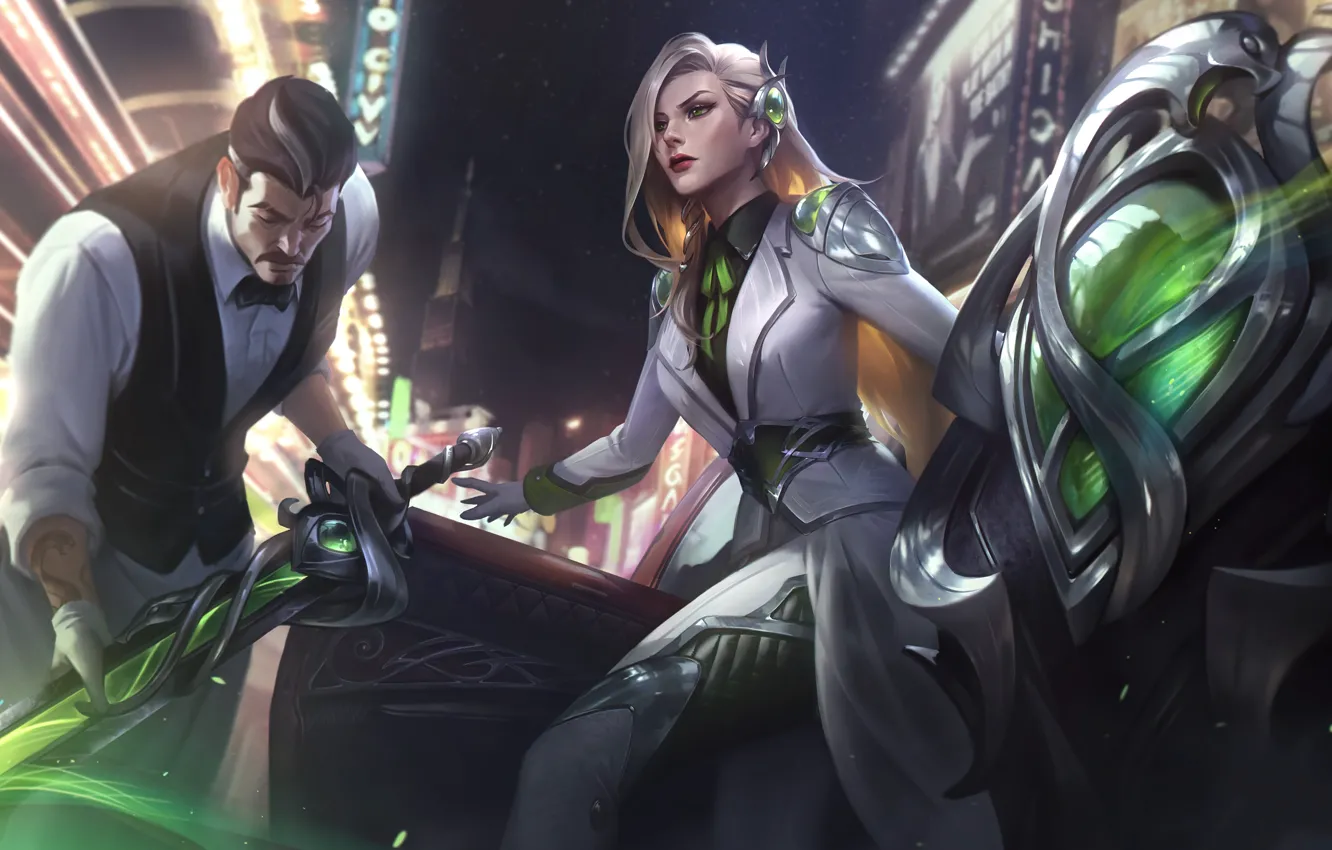 Photo wallpaper sword, game, beautiful girl, characters, League of Legends, lol, Leona, LoL