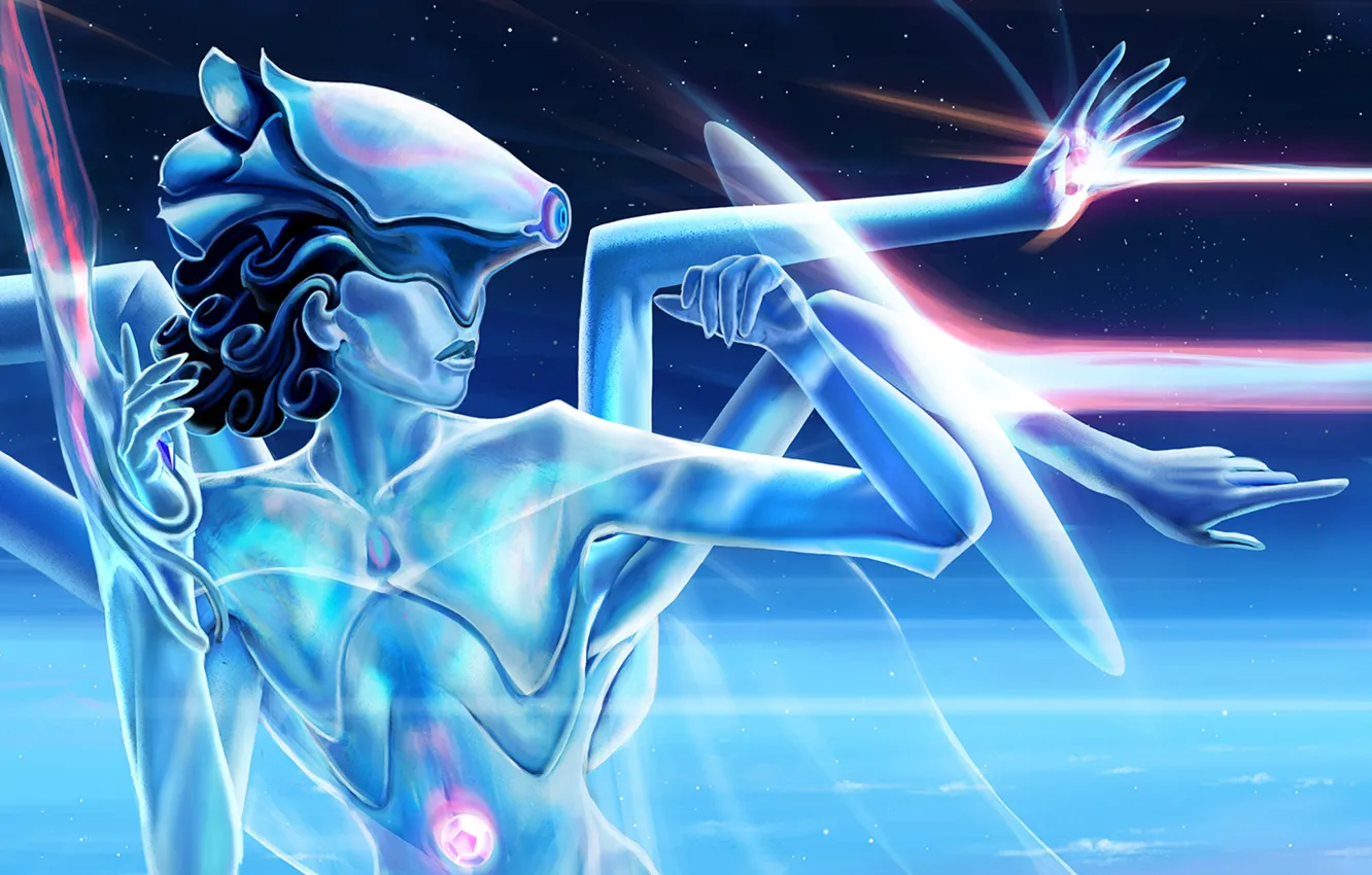 Photo wallpaper being, hands, fantasy