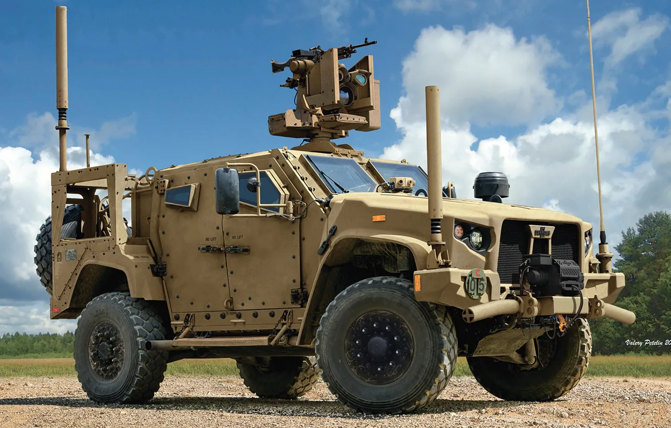 Photo wallpaper USA, US Army, Valery Petelin, Joint Light Tactical Vehicle, tactical vehicle, JLTV M1278A1 Heavy Gun …