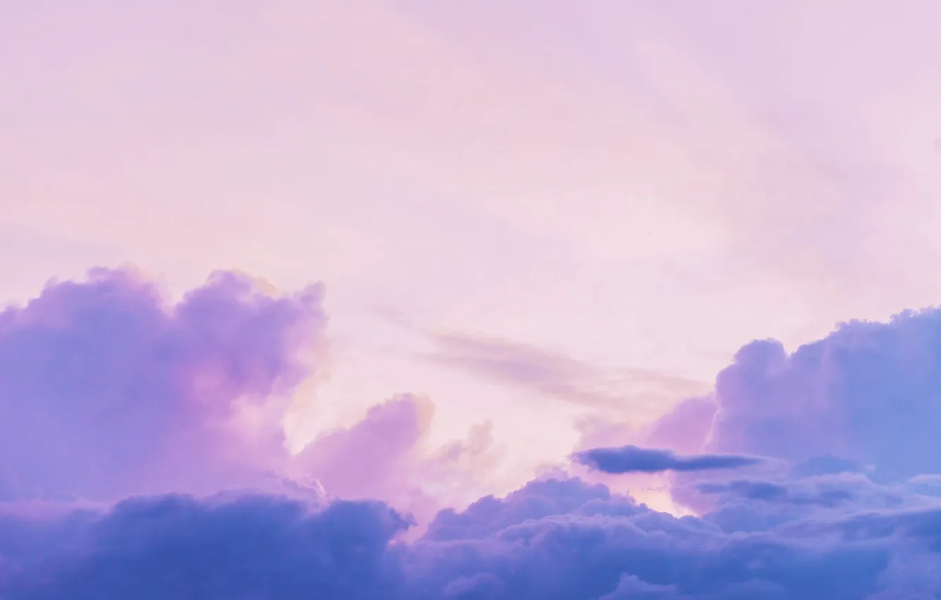 Photo wallpaper the sky, sunset, nature, obloka, Purple Sky