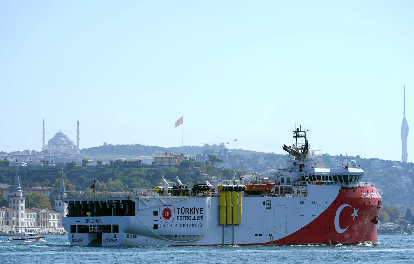 Photo wallpaper Turkey, Oruç Reis, seismic survey ship