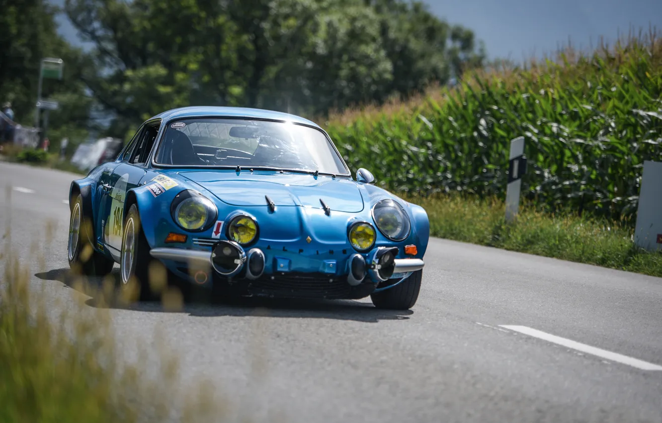 Photo wallpaper Classic, 1970, Rally, Rally, Classic car, Alpine, A110, Alpine A110