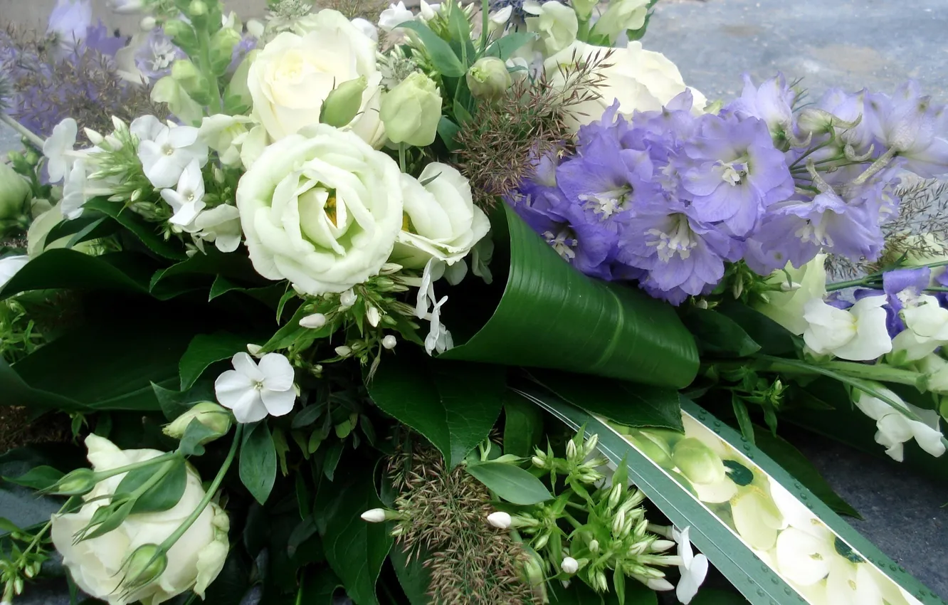 Photo wallpaper leaves, love, flowers, nature, roses, beauty, bouquet, petals