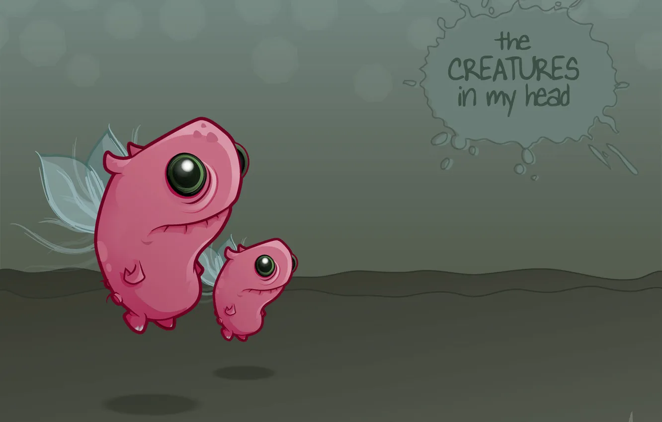 Photo wallpaper the inscription, being, wings, creatures in my head