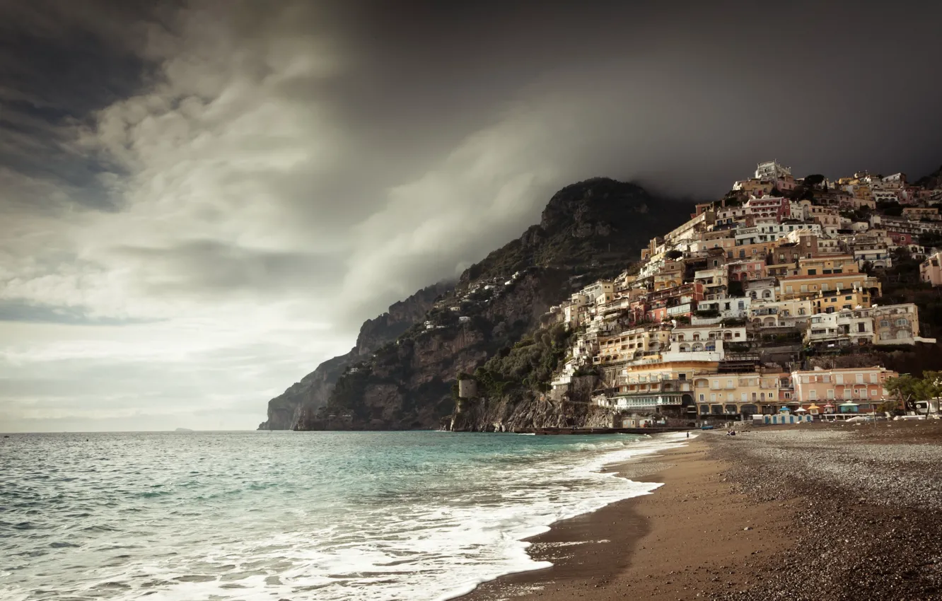 Photo wallpaper Italy, Campania, Amalfi Coast, Positano, Gulf of Salerno