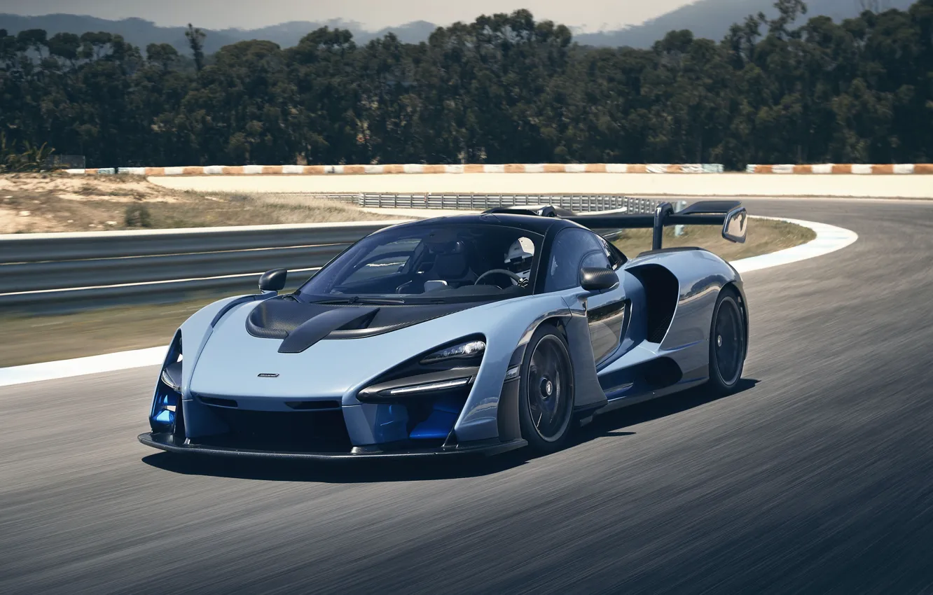 Photo wallpaper McLaren, speed, supercar, 2018, Senna, Victory Grey