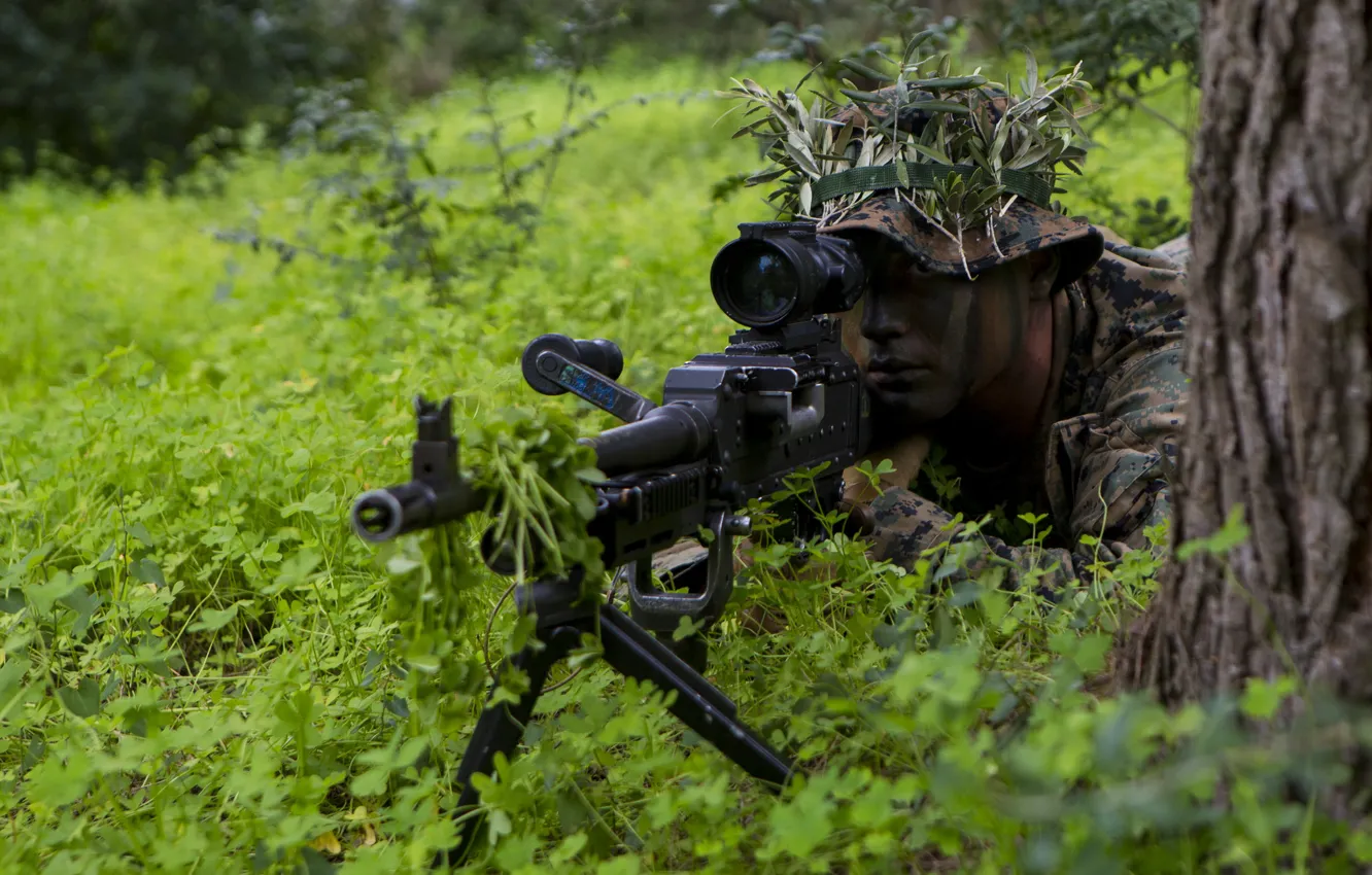 Photo wallpaper weapons, army, soldiers