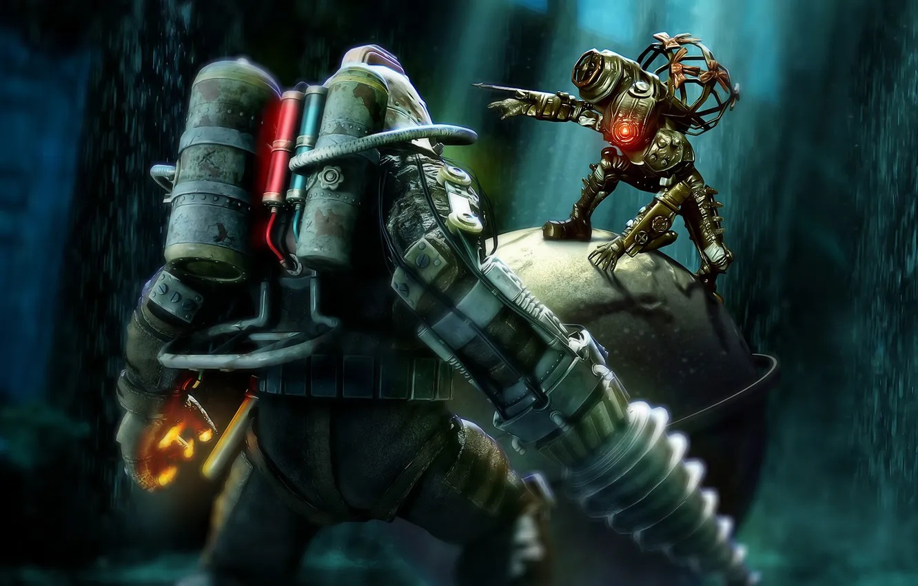Photo wallpaper bioshock, big daddy, sea of dreams