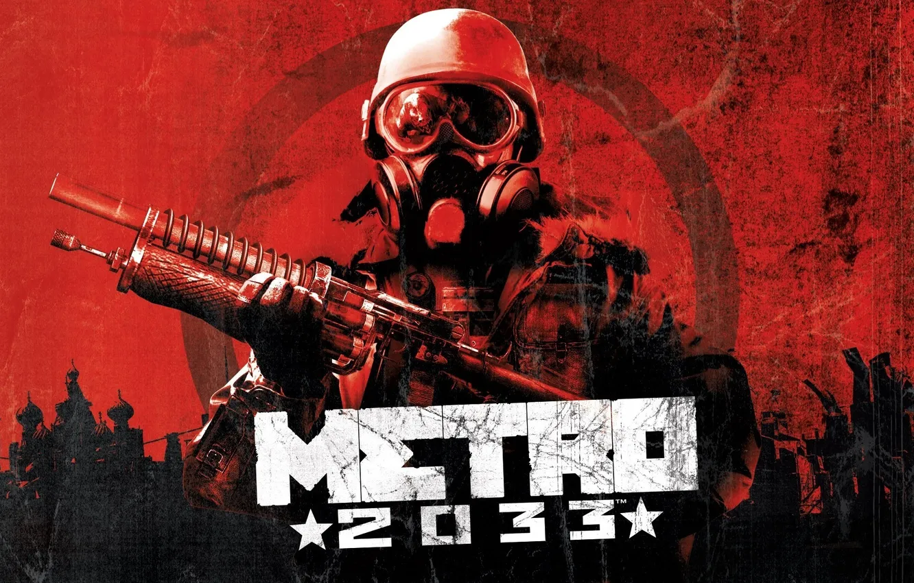Photo wallpaper soldiers, gas mask, metro 2033, Metro 2033