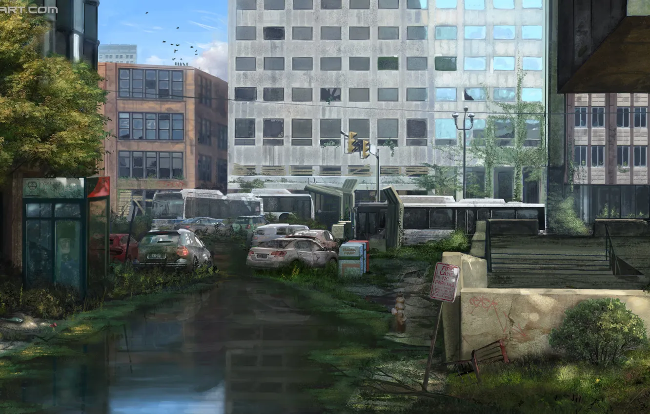 Photo wallpaper the city, art, the end of the world, The Last of Us, Environment Art 1