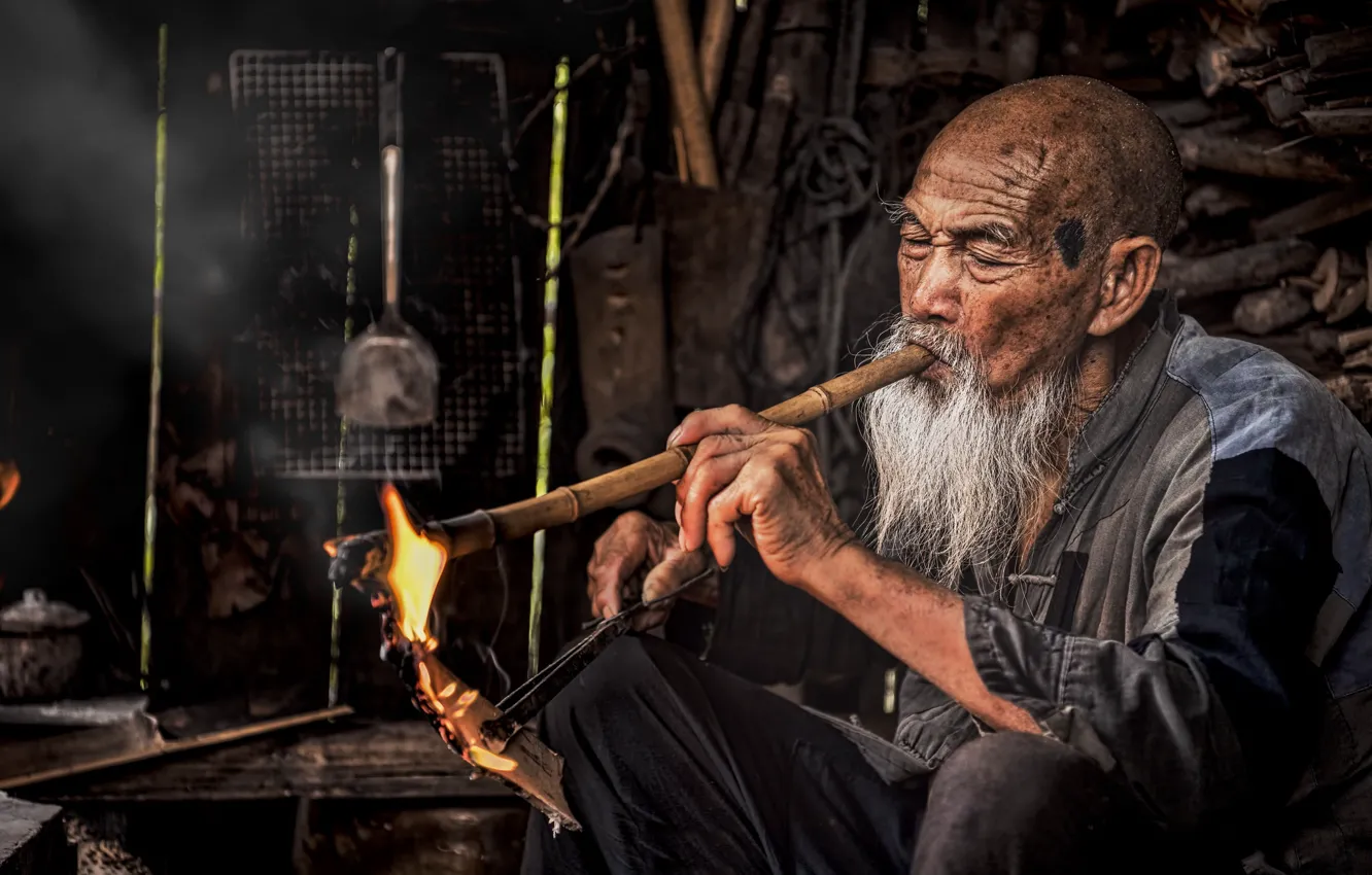 Photo wallpaper lights, people, tube