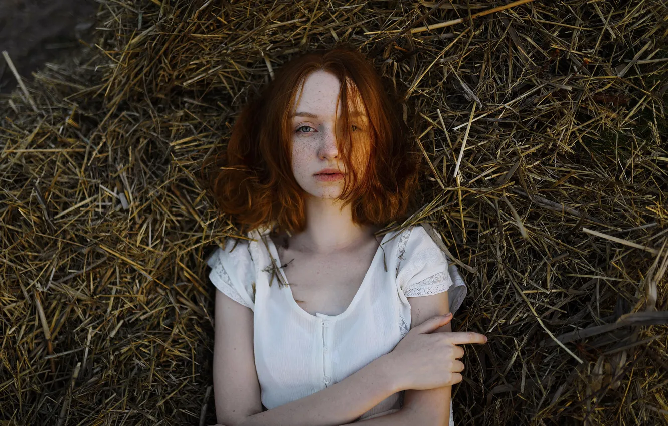 Photo wallpaper freckles, redhead, ginger, Aleks Five