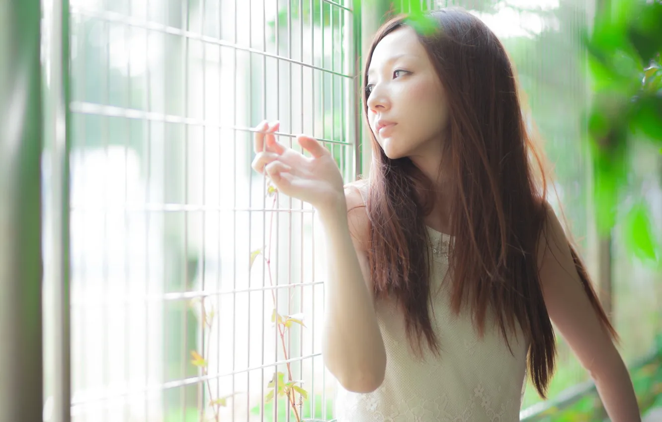Photo wallpaper girl, light, mood, Asian