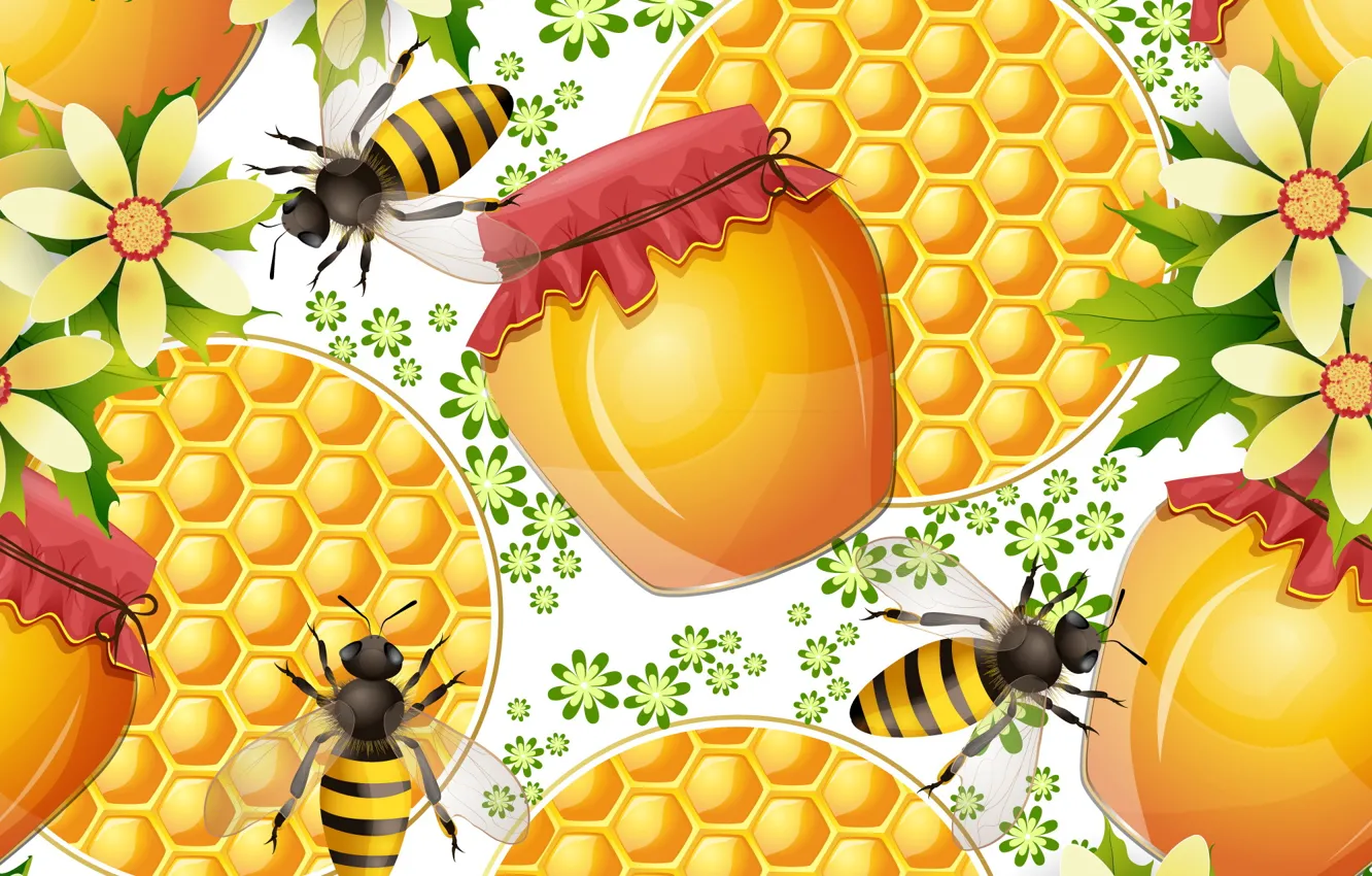 Photo wallpaper texture, bees, honey, honey, texture, bees