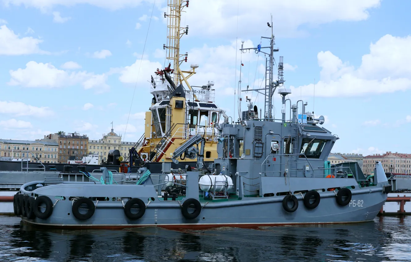 Photo wallpaper tug, pier, auxiliary fleet