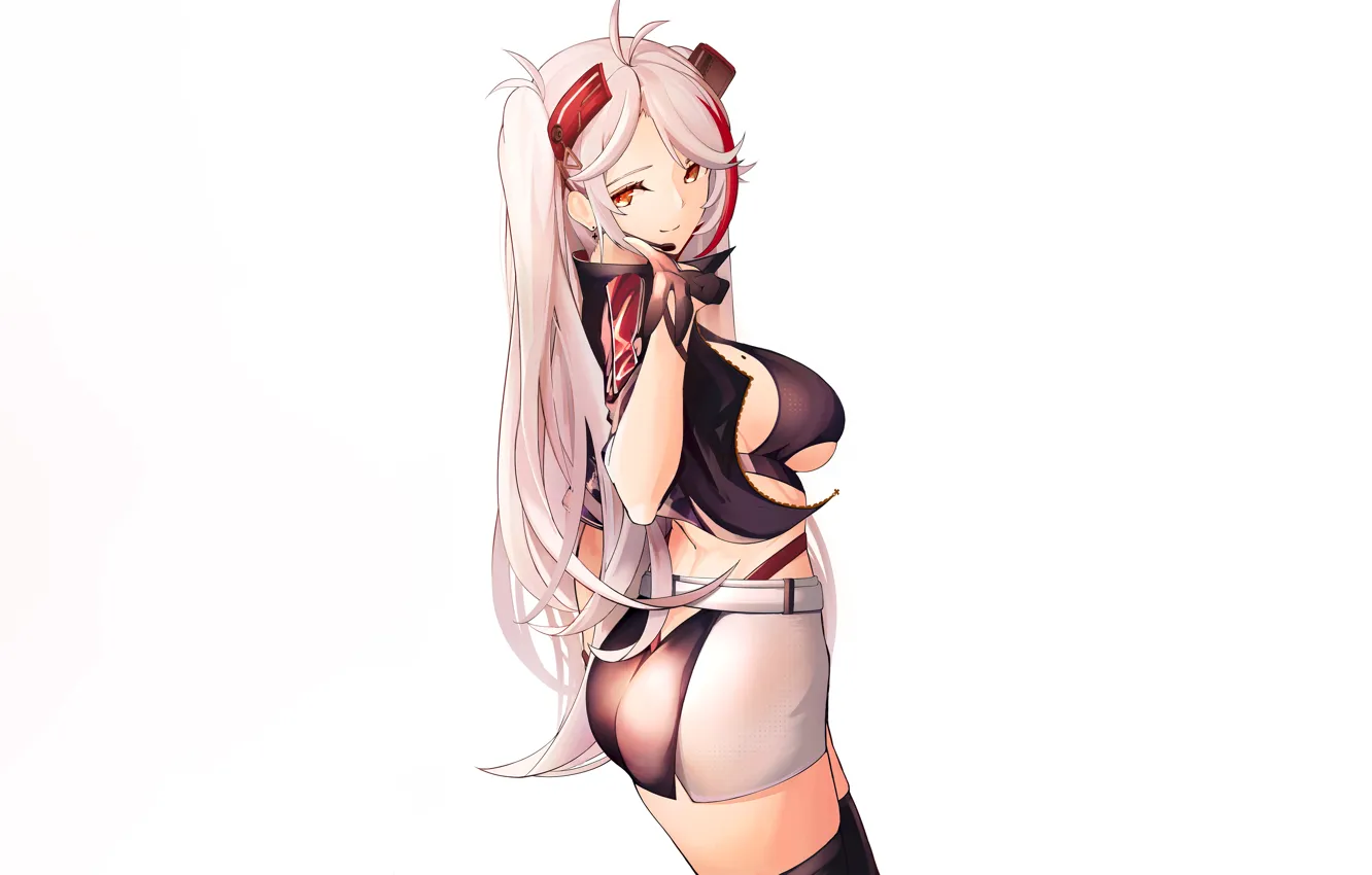 Photo wallpaper girl, sexy, ass, cleavage, thighhighs, pink hair, long hair, boobs