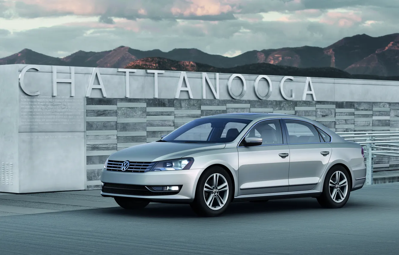 Photo wallpaper machine, auto, Volkswagen Passat
