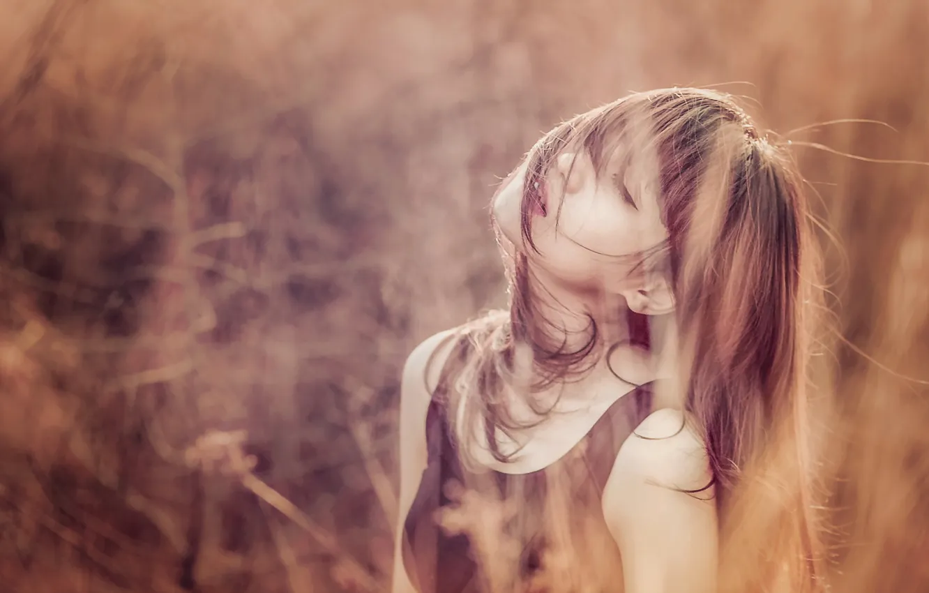 Photo wallpaper girl, pose, background