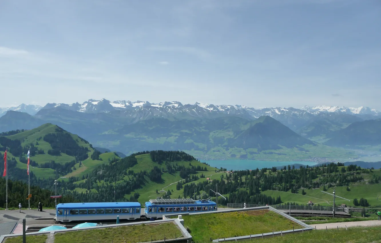 Photo wallpaper Switzerland, Alps, Mount Rigi