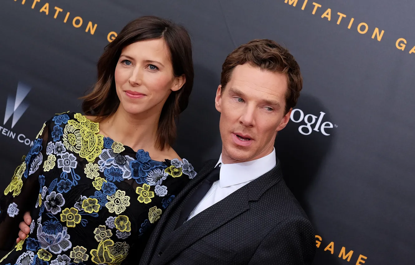 Photo wallpaper two, Benedict Cumberbatch, Benedict Cumberbatch, wife, Sophie Hunter