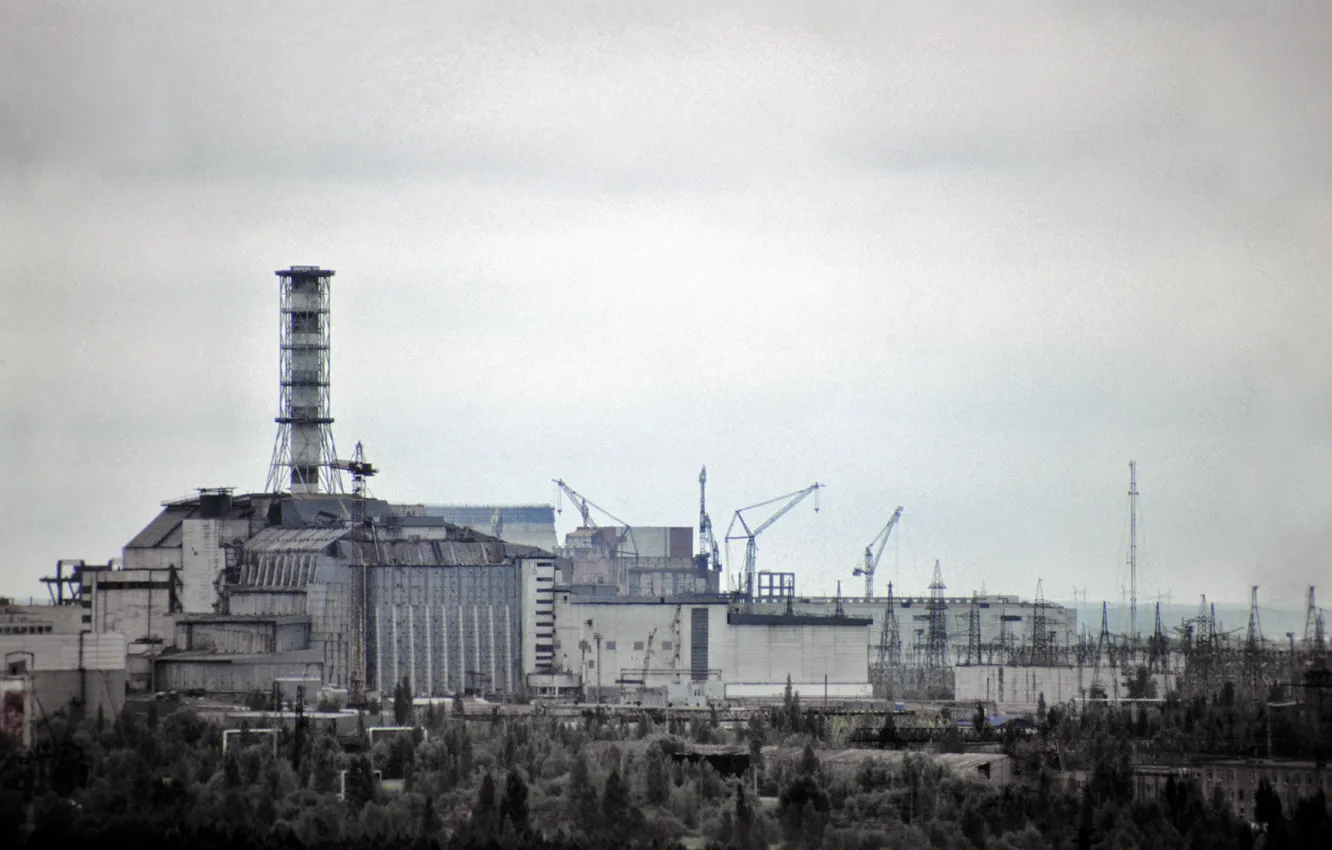 Photo wallpaper Chernobyl, the sarcophagus, the reactor