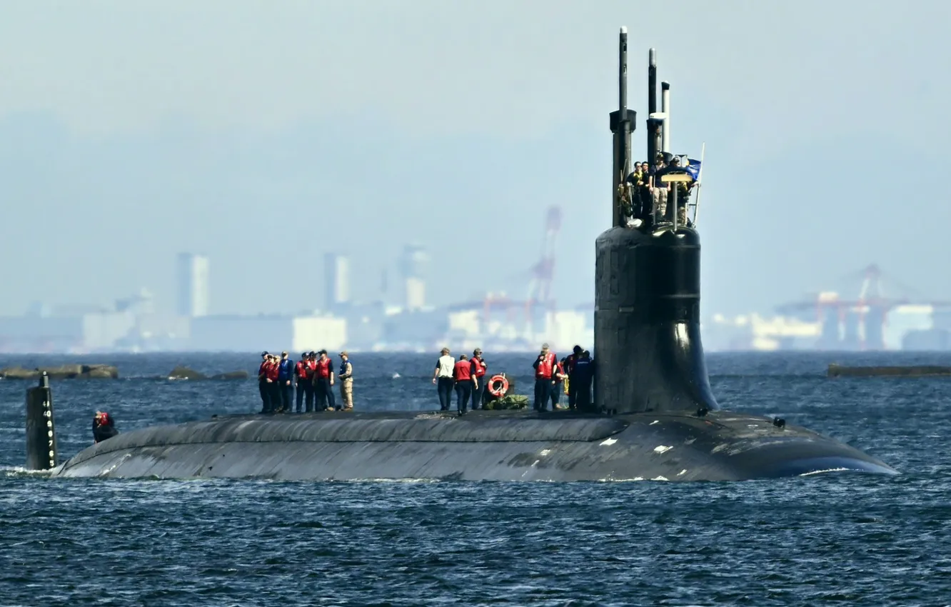 Photo wallpaper submarine, atomic, US NAVY, USS Seawolf, SSN-21