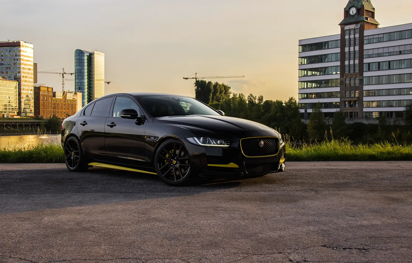 Photo wallpaper Jaguar, black, Town, Arden