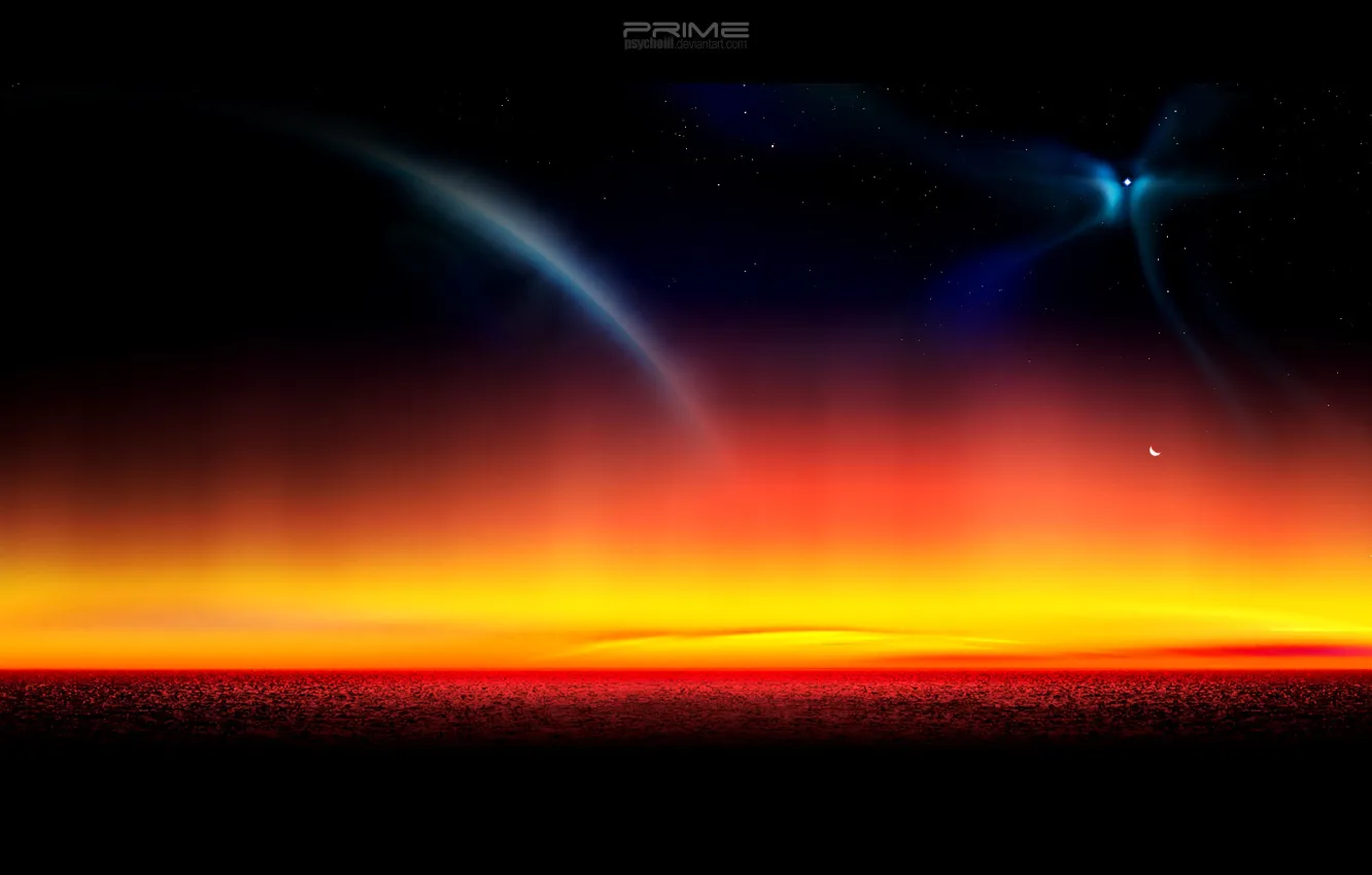 Photo wallpaper light, lights, lava, Prime