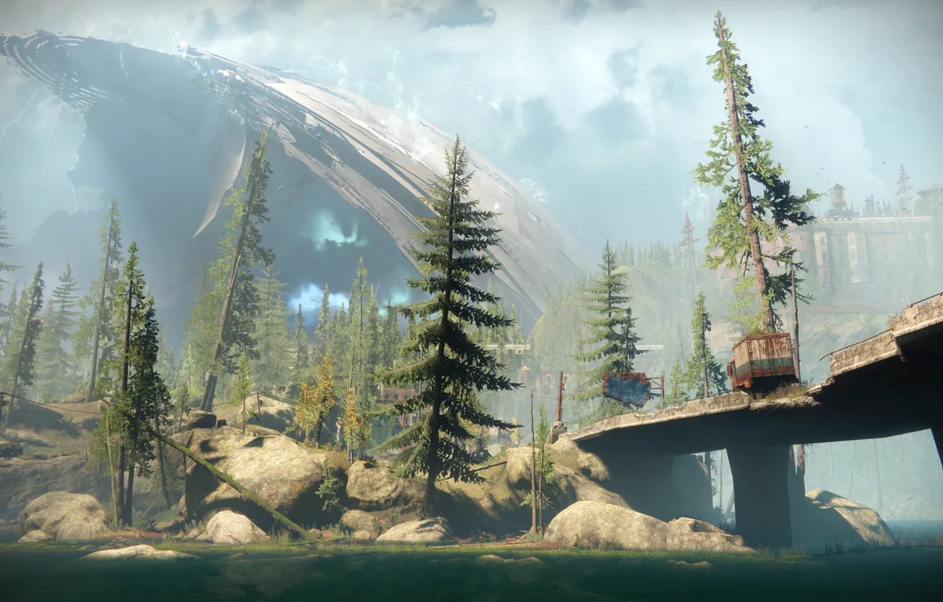 Photo wallpaper game, tree, Destiny, Destiny 2