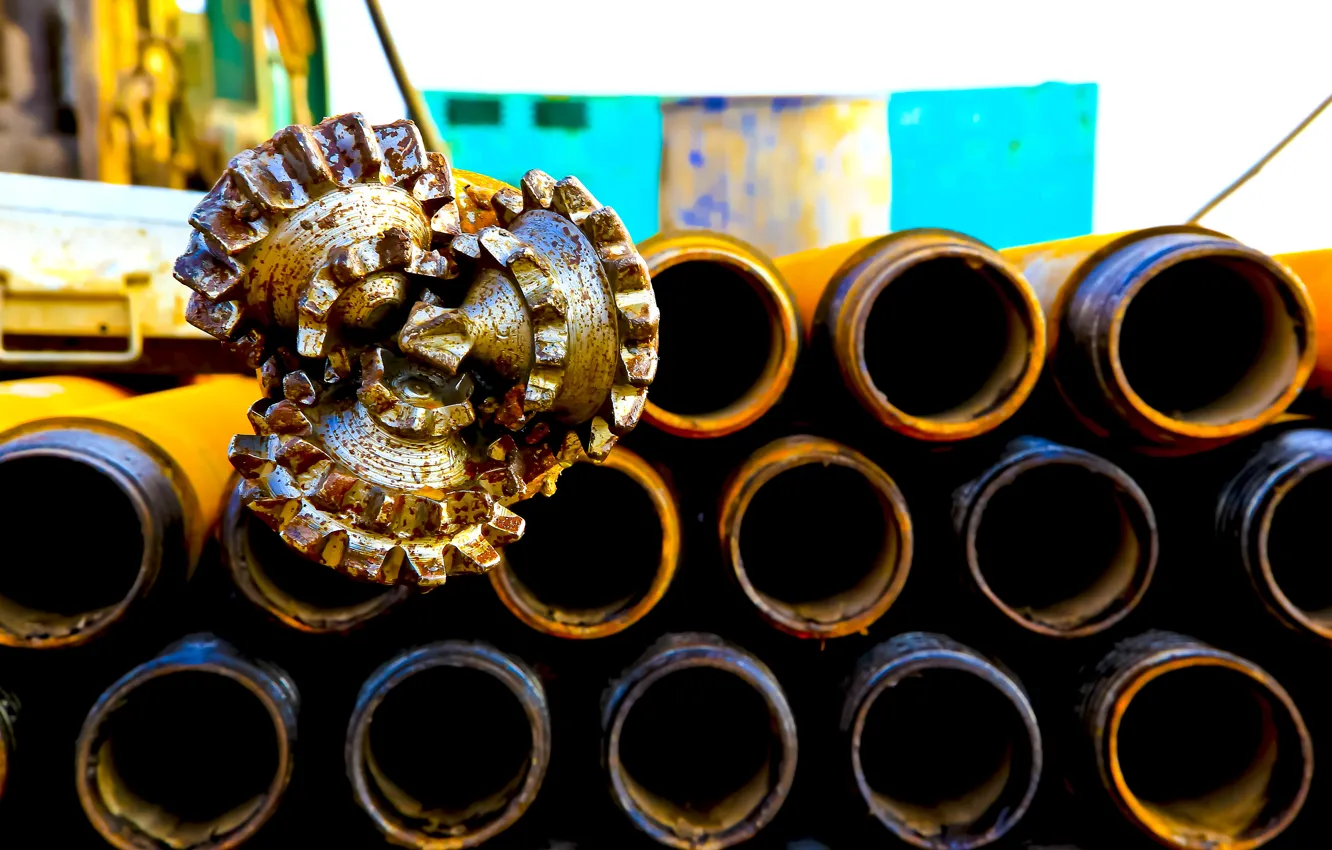 Photo wallpaper thread, pipes, mining