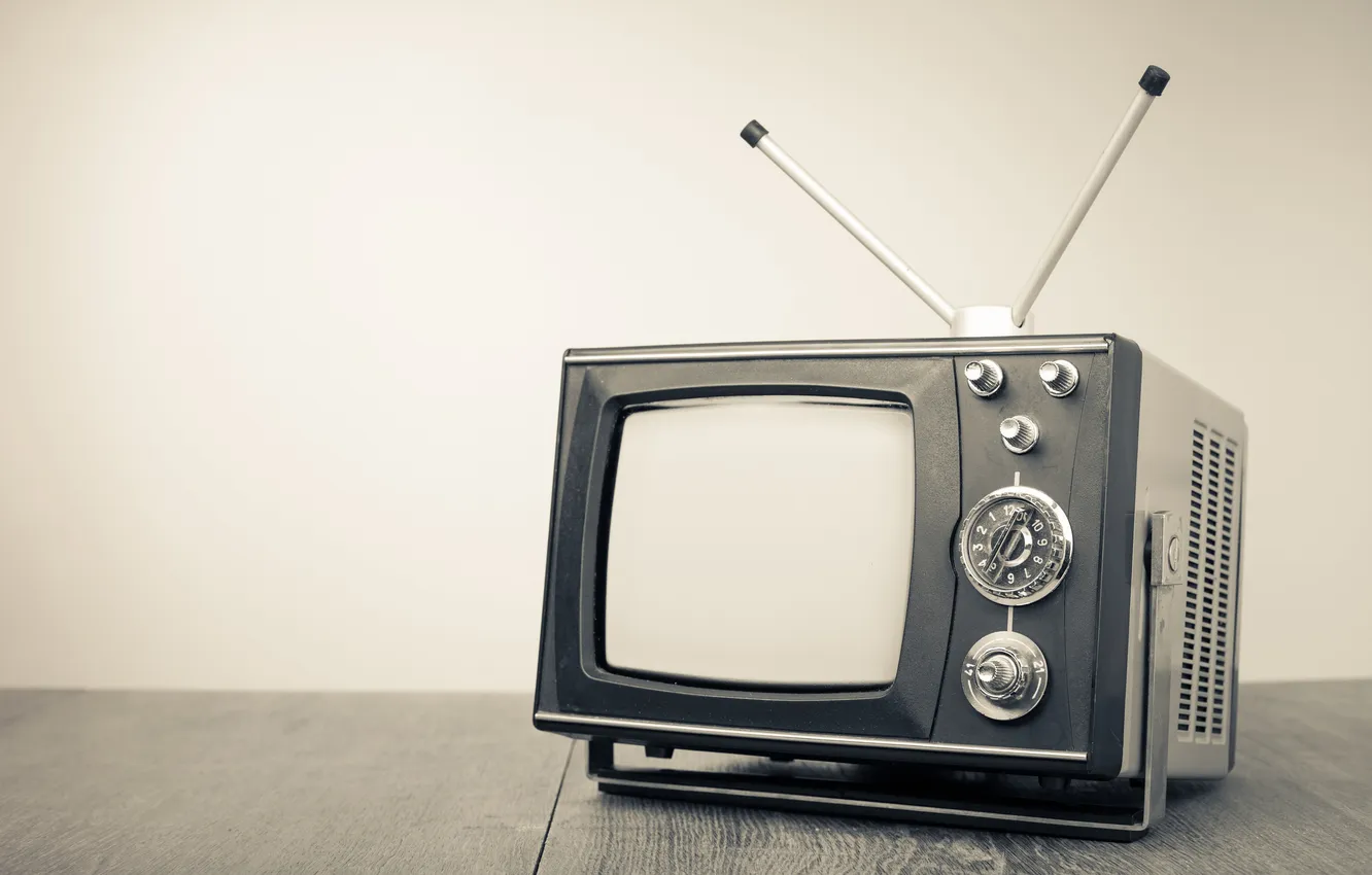 Photo wallpaper wallpaper, vintage, watch, sepia, Tuner, show, Television, technology