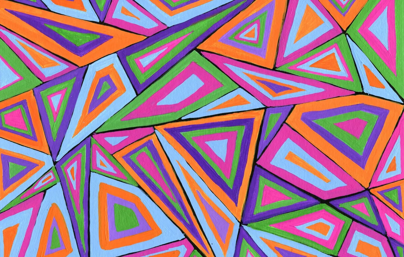 Photo wallpaper line, pattern, paint, figure, triangle