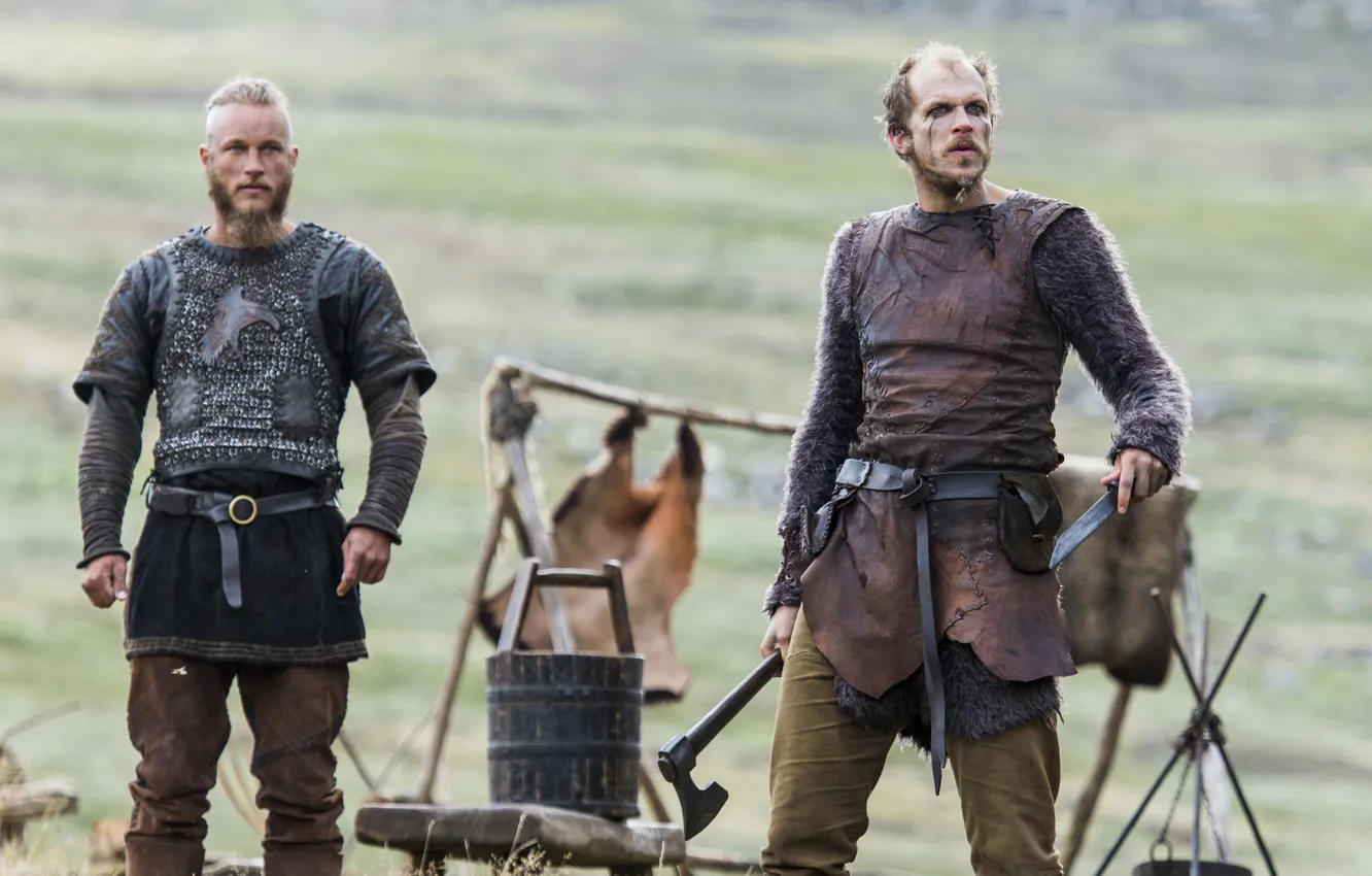 Photo wallpaper the series, drama, Vikings, historical, The Vikings, Travis Fimmel, Ragnar Lothbrok, Floki