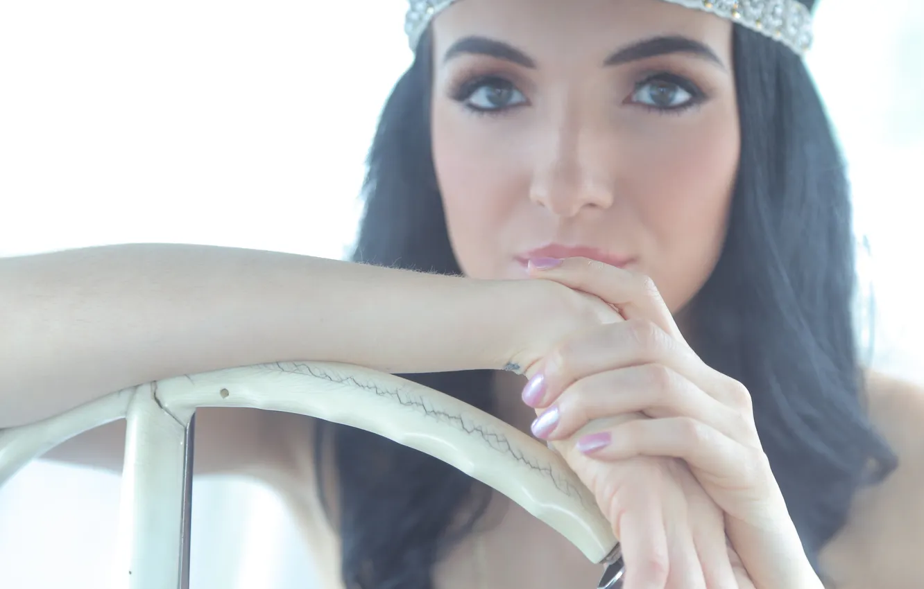 Photo wallpaper sexy, model, brunette, look