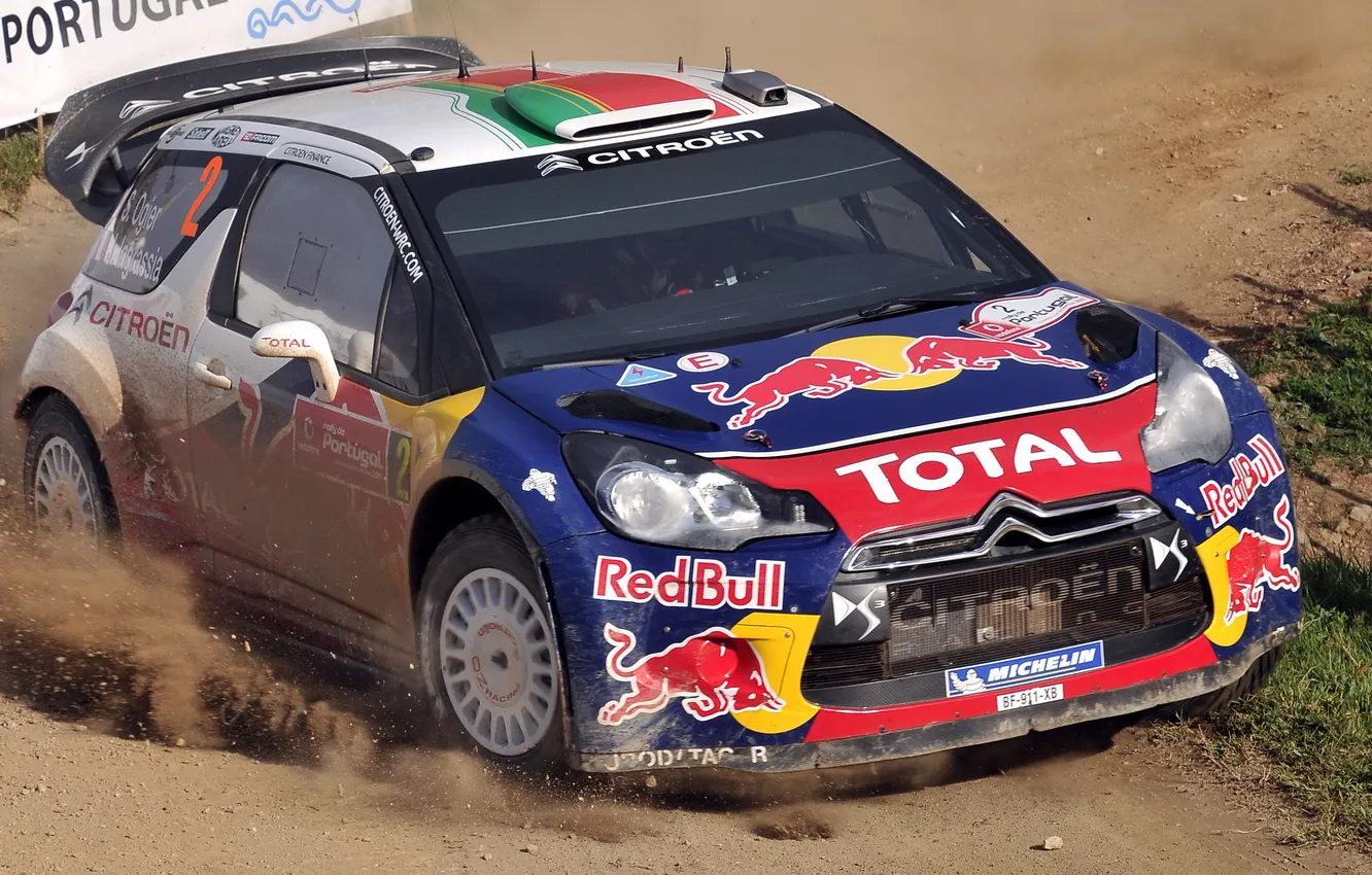 Photo wallpaper machine, auto, sport, lights, Citroen, The hood, Citroen, Red Bull