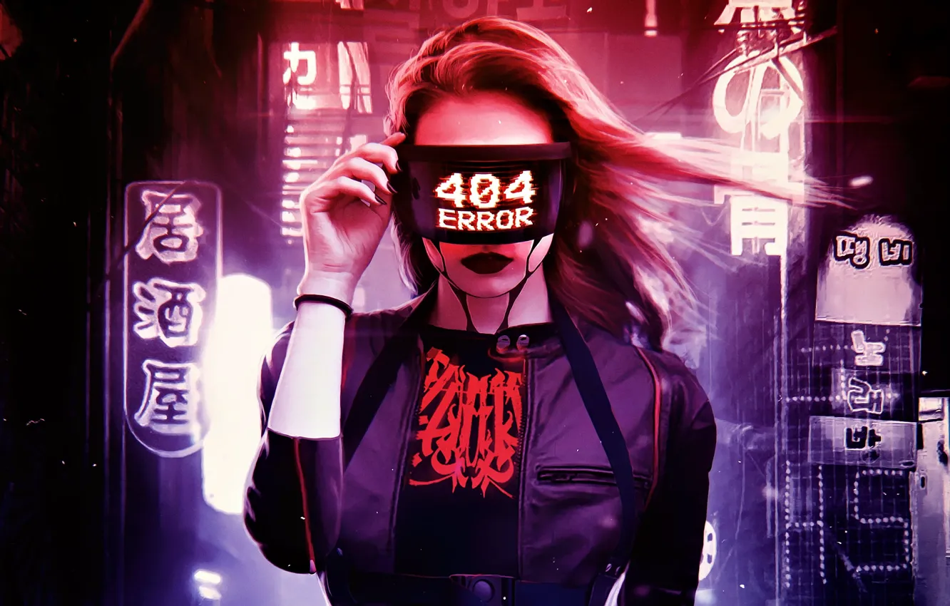 Photo wallpaper girl, night, portrait, girl, Android, Android, gesture, night