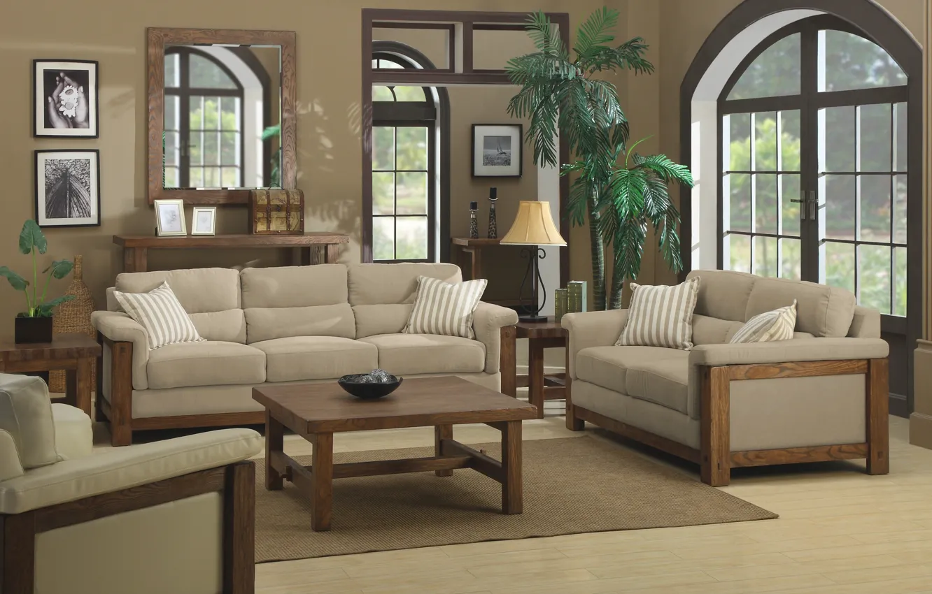 Photo wallpaper Villa, interior, living room