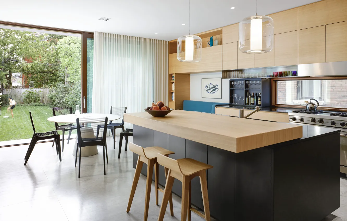 Photo wallpaper interior, kitchen, Toronto, dining room, Madrigal House, by Paul Raff Studio