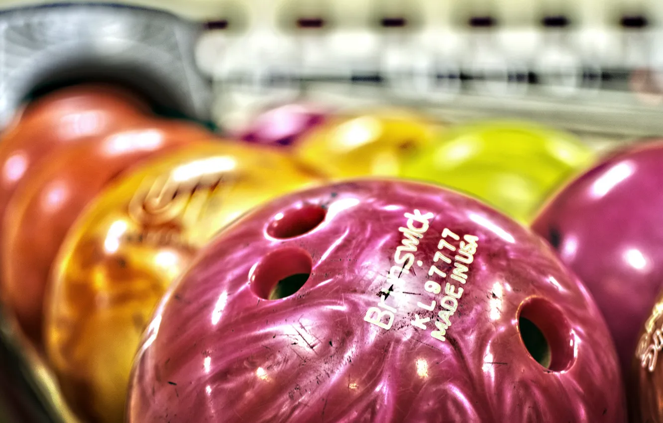 Photo wallpaper sport, balls, bowling