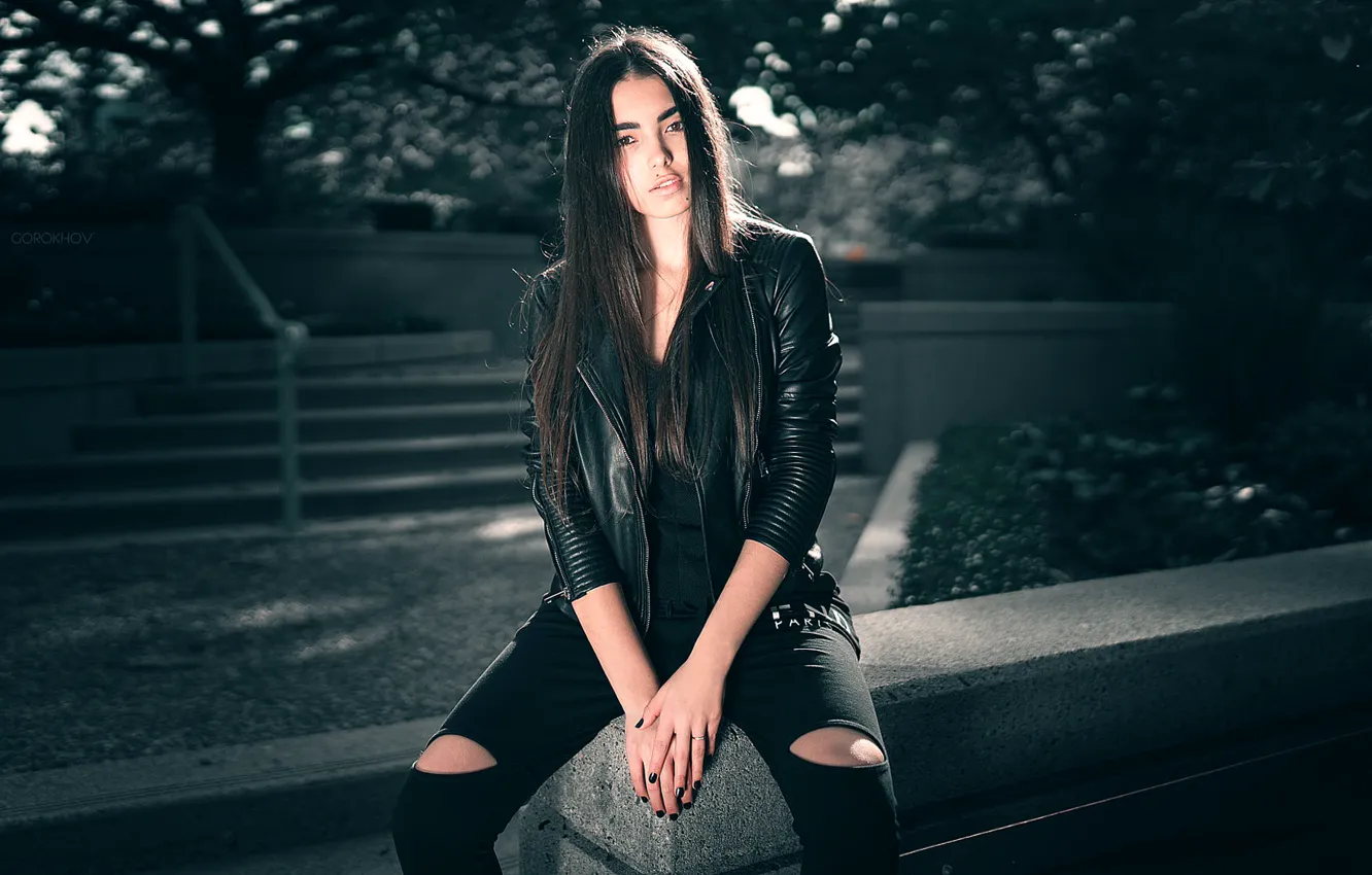 Photo wallpaper sponge, brown-eyed, Ivan Gorokhov, Polina from Vancouver