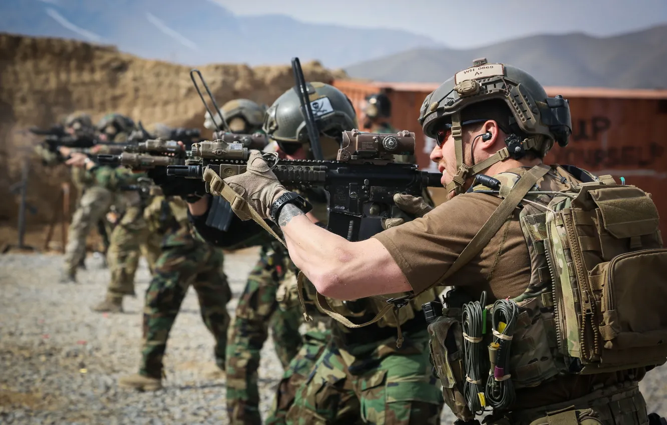 Photo wallpaper weapons, soldiers, United States Special Forces
