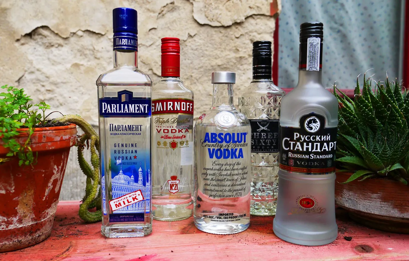 Photo wallpaper drinks, bottles, bottle, VODKA