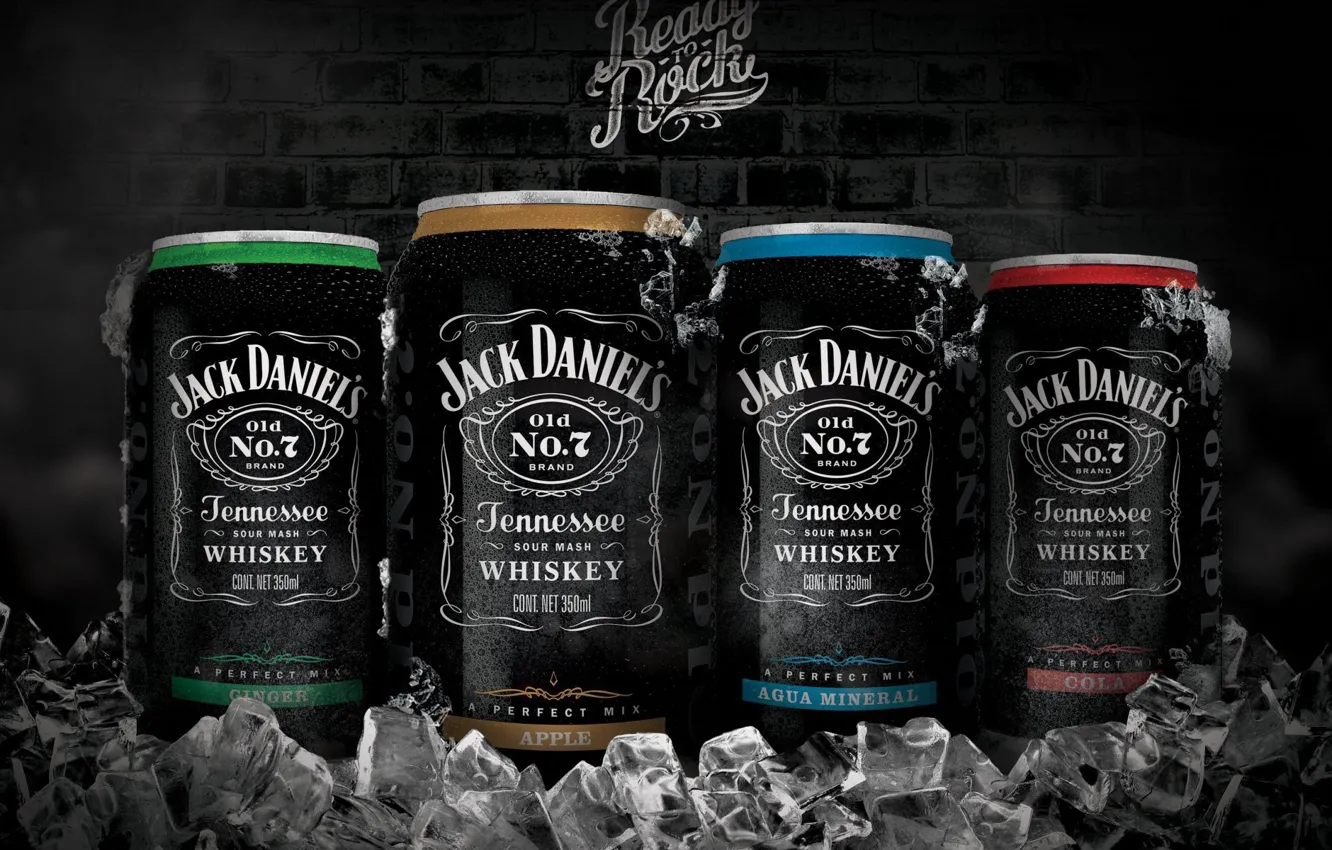 Photo wallpaper ice, whiskey, drink, alcohol