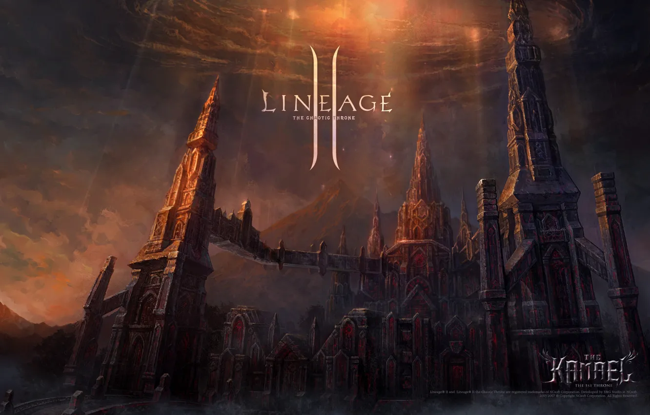 Photo wallpaper the city, art, lineage 2, line, MMORPG, Kamael, La2, la2