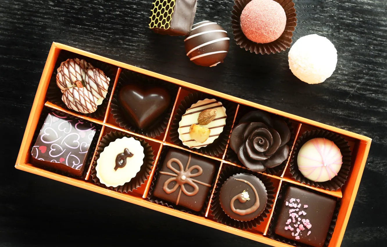 Photo wallpaper chocolate, candy, sweet, chocolate, sweet, candy