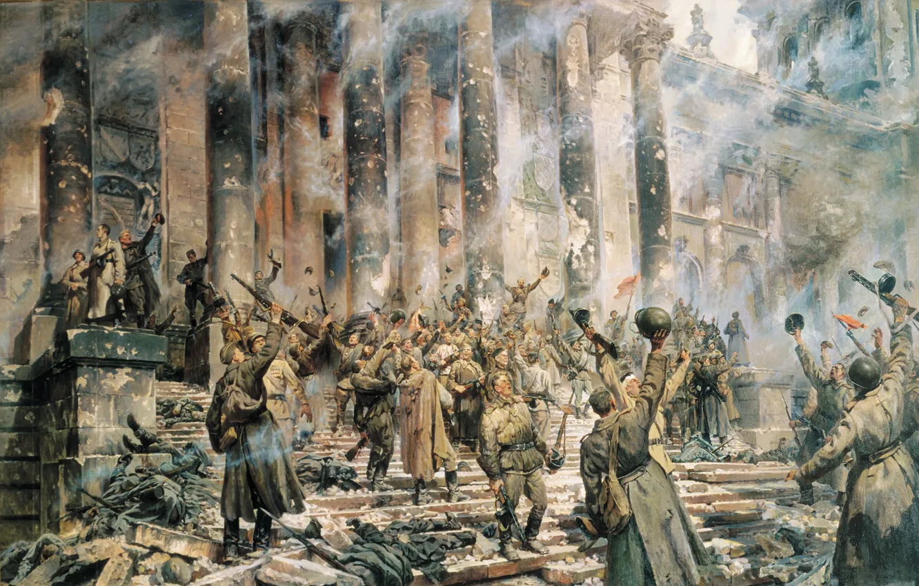 Photo wallpaper soldiers, May 9, victory day, glee