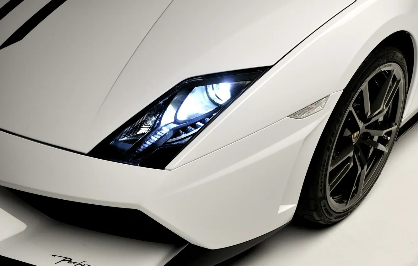 Photo wallpaper beauty, headlight, mark, Lamborghini Gallardo