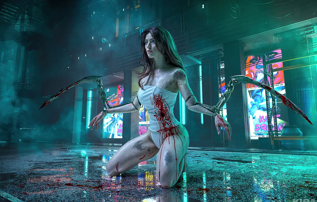 Photo wallpaper girl, games, Cyberpunk