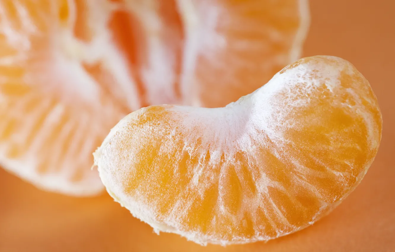 Photo wallpaper macro, food, tangerines