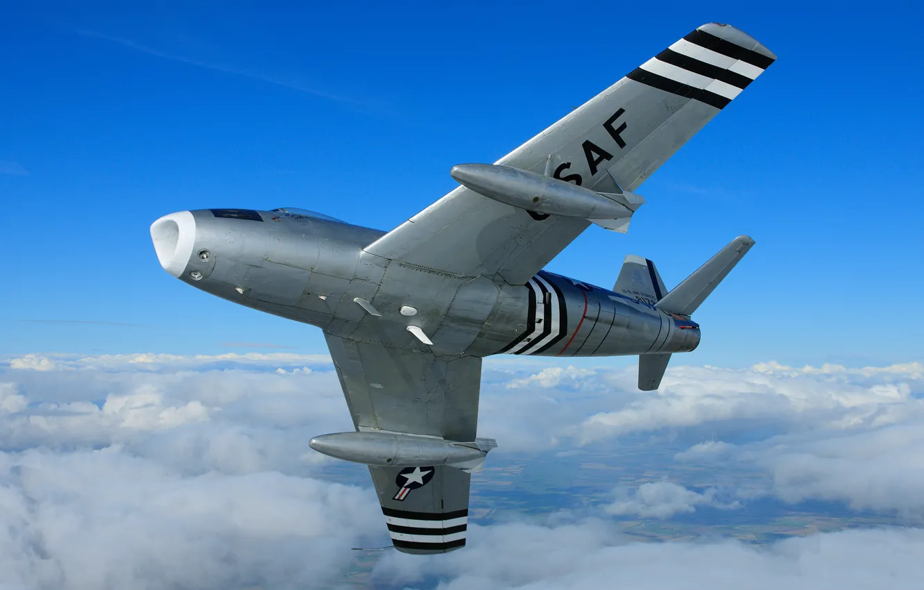 Photo wallpaper USAF, North American, F-86 Sabre, North American F-86А Sabre